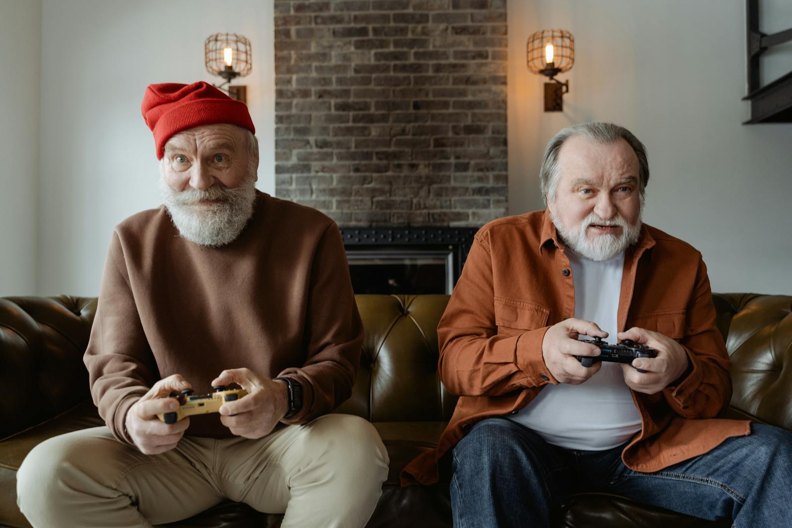 old men playing video games